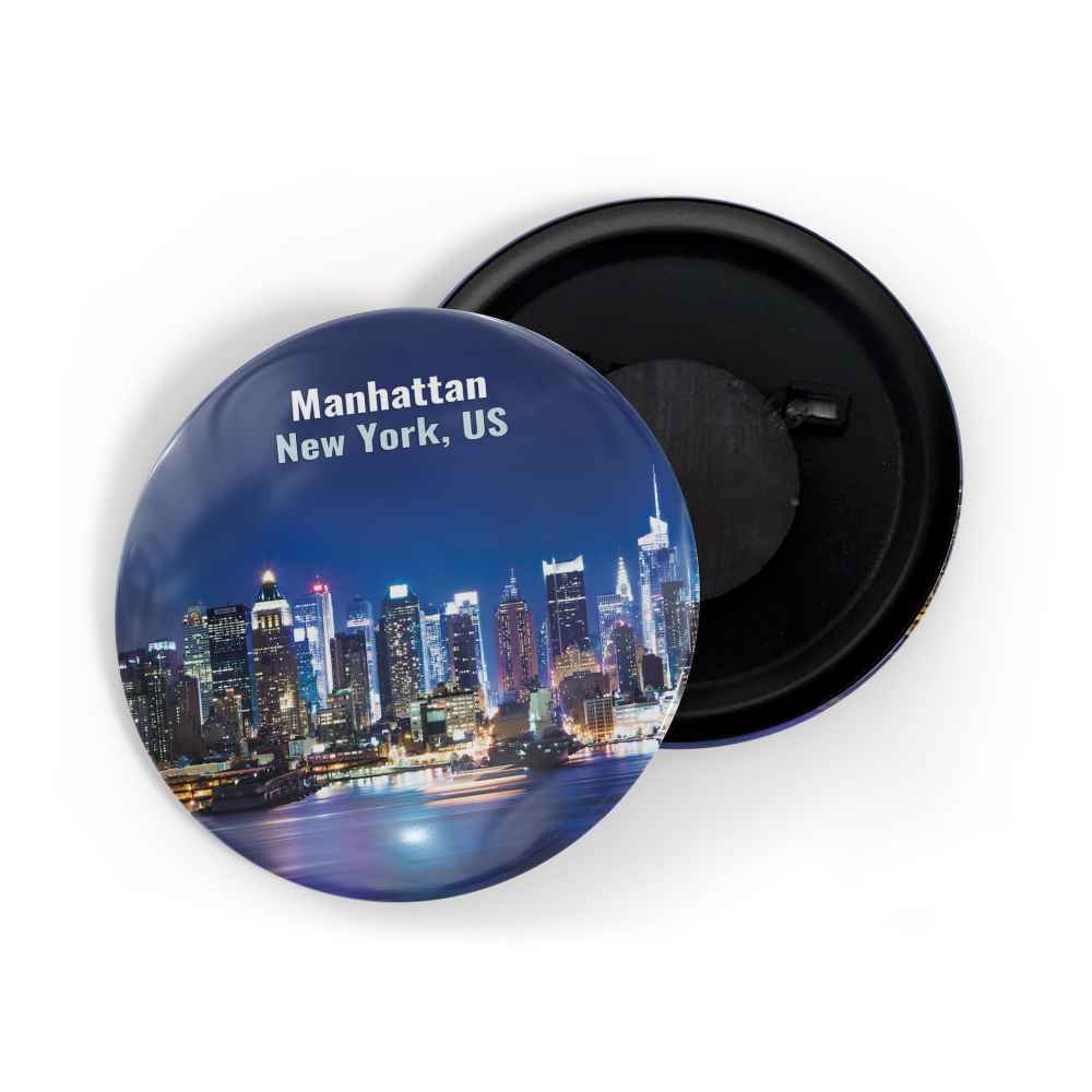 dhcrafts Fridge Magnet Multicolor Famous Tourist Place Manhattan New York, Us D1 Glossy Finish Design Pack of 1